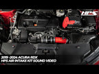 HPS Performance Air Intake Kit with Heat Shield Sound Clip Acura 2019-2024 RDX 2.0L Turbo 827-729
