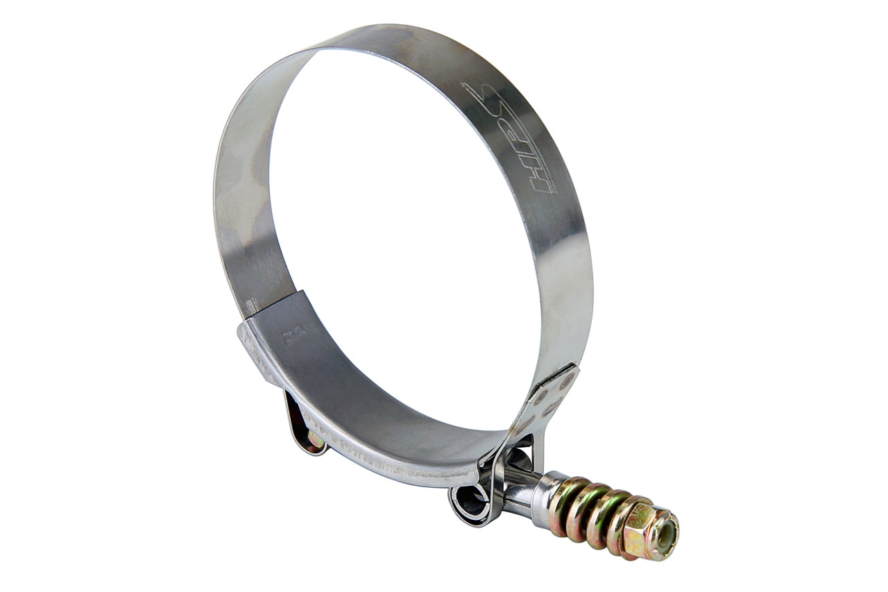 4.5 T-Bolt Hose Clamp - Working Range 121mm - 129mm for 4.5 Hose ID,  Stainless Steel Bolt, Stainless Steel Band Floating Bridge and Nylon Insert