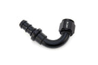 HPS Performance 120 Degree Aluminum Push-on Hose End to AN Female Black