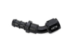 HPS Performance 45 Degree Aluminum Push-on Hose End to AN Female Black