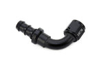 HPS Performance 90 Degree Aluminum Push-on Hose End to AN Female Black