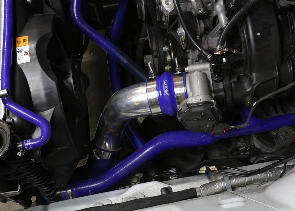 HPS Intercooler Hot Charge Pipe and Cold Side with Black Hoses 15-17 Ford Mustang Ecoboost 2.3L Turbo, Polish