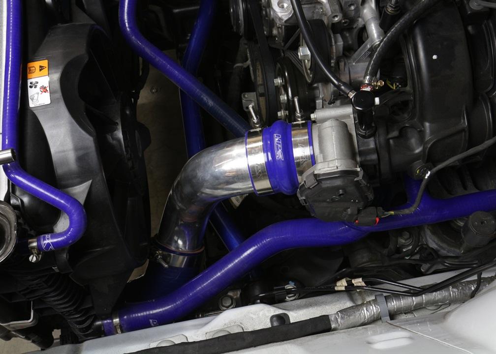 HPS Intercooler Cold Side Charge Pipe Installed 15-17 Ford Mustang Ecoboost 2.3L Turbo 17-102WB