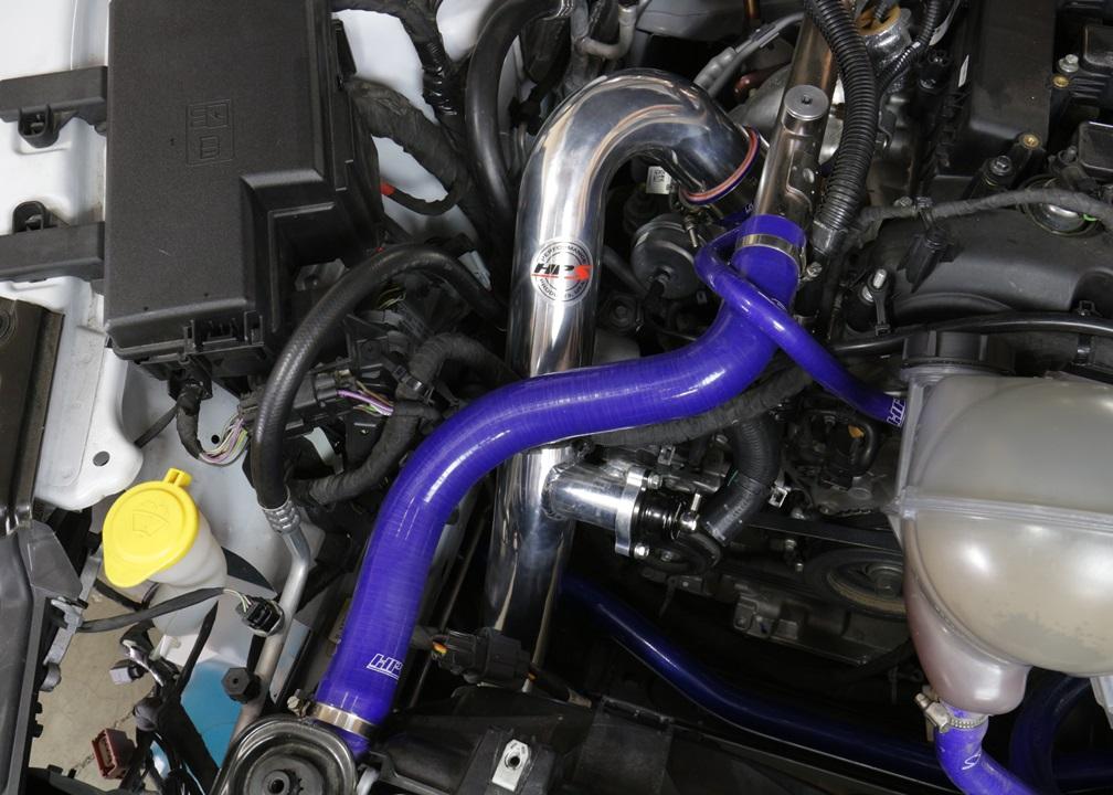 HPS Intercooler Hot Side Charge Pipe Installed 15-17 Ford Mustang Ecoboost 2.3L Turbo 17-102P