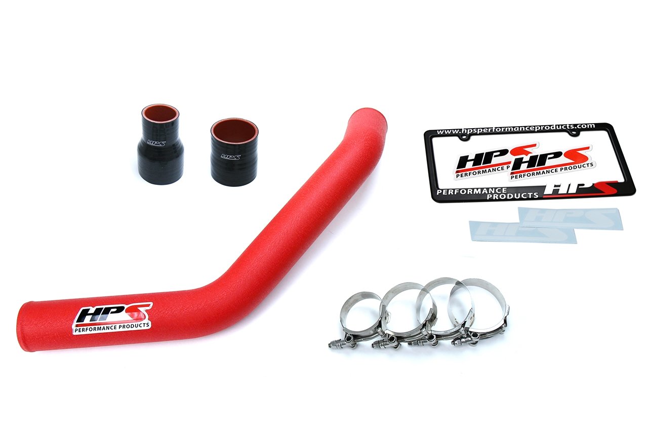 HPS Wrinkle Red 2.5 inch Upper Intercooler Pipe UICP, 08-15 Mitsubishi Lancer EVO 10 Turbo