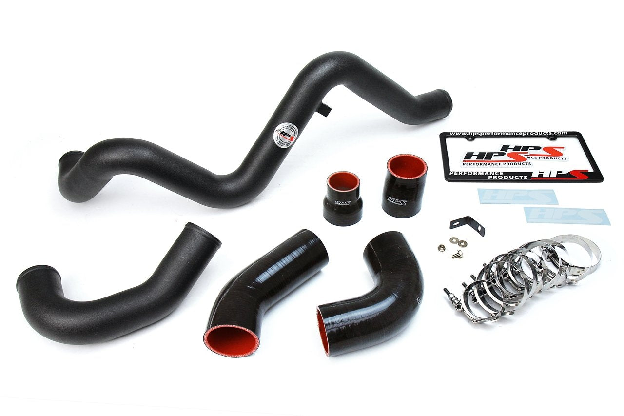 HPS Intercooler Hot Charge Pipe and Cold Side, 16-18 Ford Focus RS 2.3L Turbo, Black
