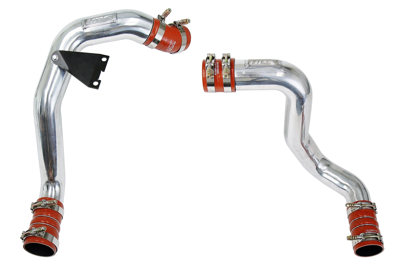HPS Hot & Cold Side Polish Charge Pipe with Intercooler Boots Kit, 03-07 Ford F250 Superduty Powerstroke 6.0L Diesel Turbo 17-105P