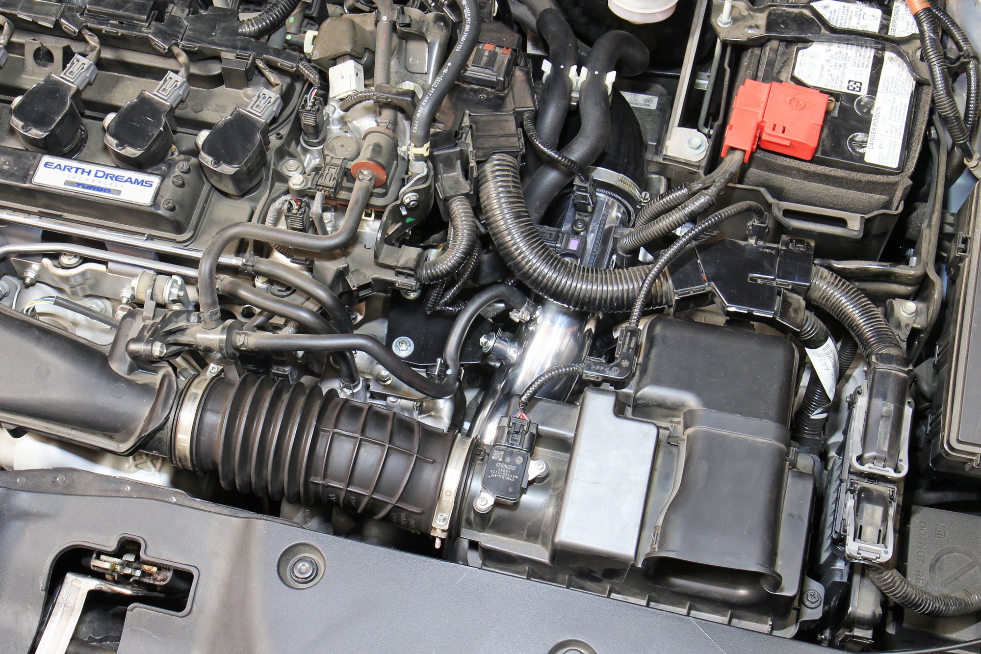 HPS Intercooler Cold Side Charge Pipe installed on 10th gen Honda Civic 1.5L Turbo 17-121