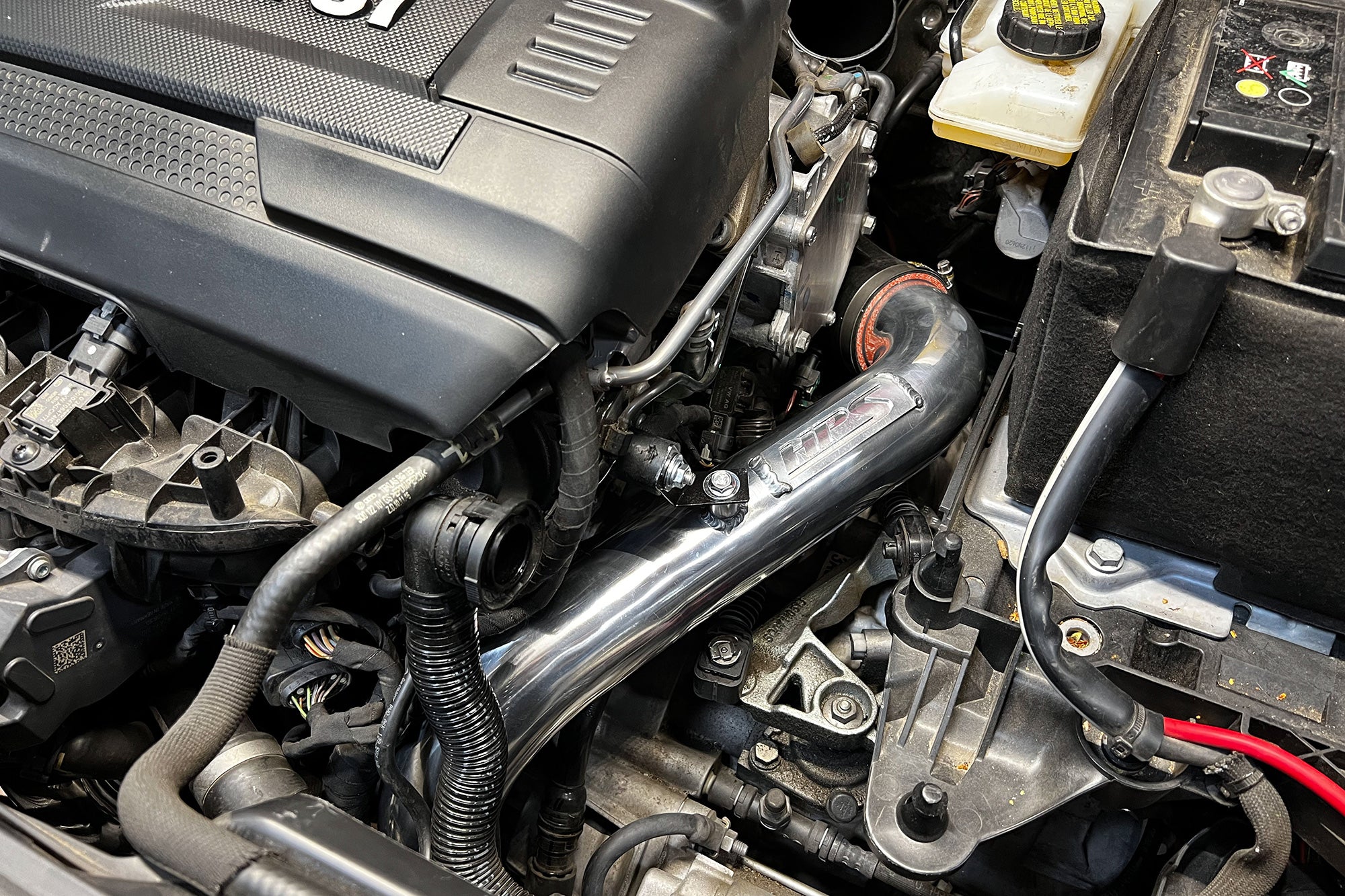 HPS Intercooler Hot Side Charge Pipe Installed 15-21 Volkswagen GTI MK7 2.0L Turbo 17-128P