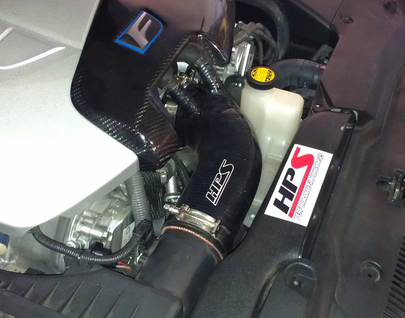 HPS Silicone Air Intake Kit Post MAF Hose Installed 2008-2014 Lexus ISF V8 5.0L 18521