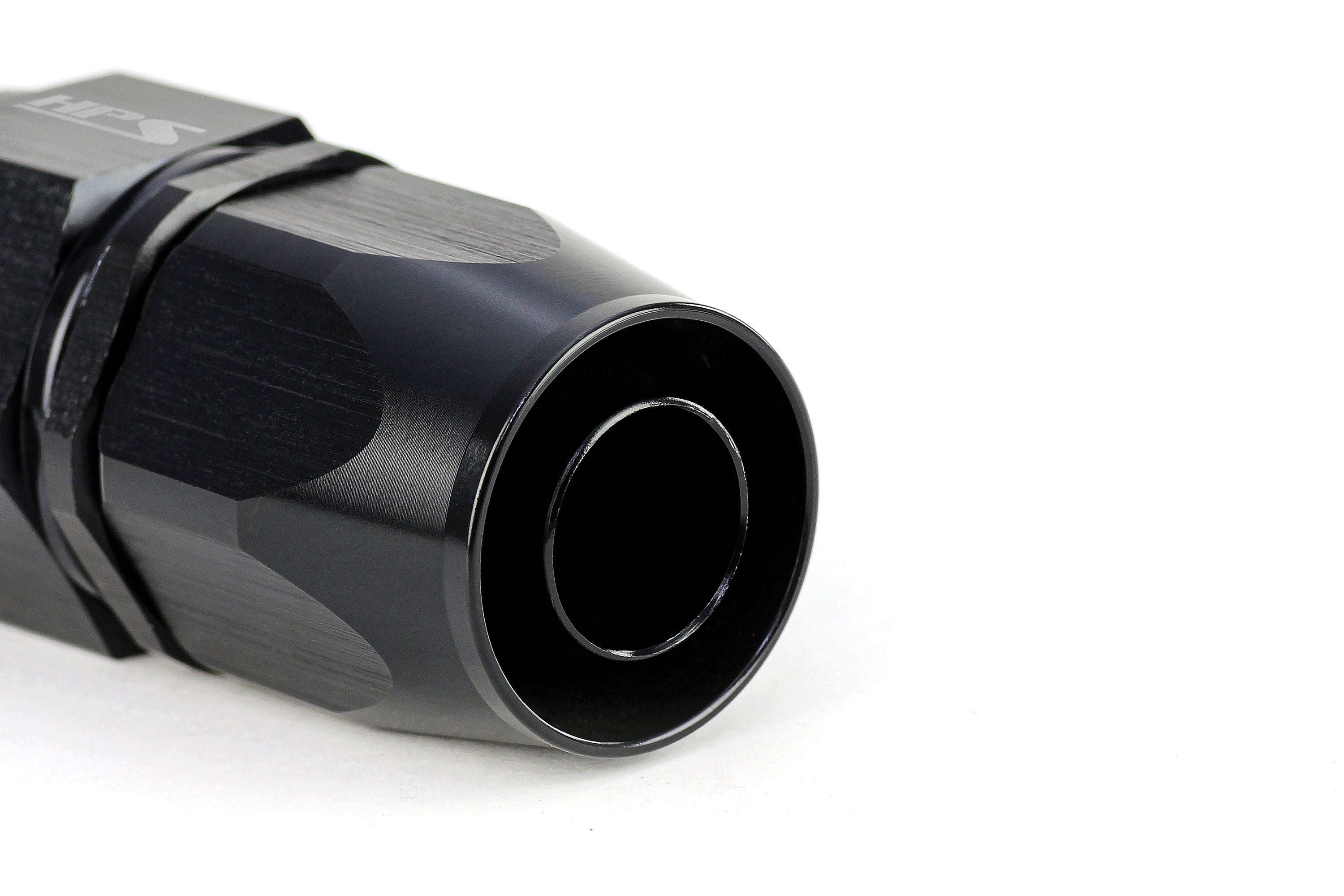 HPS Performance Compression Double Swivel Hose End to AN Female, Aluminum, Black