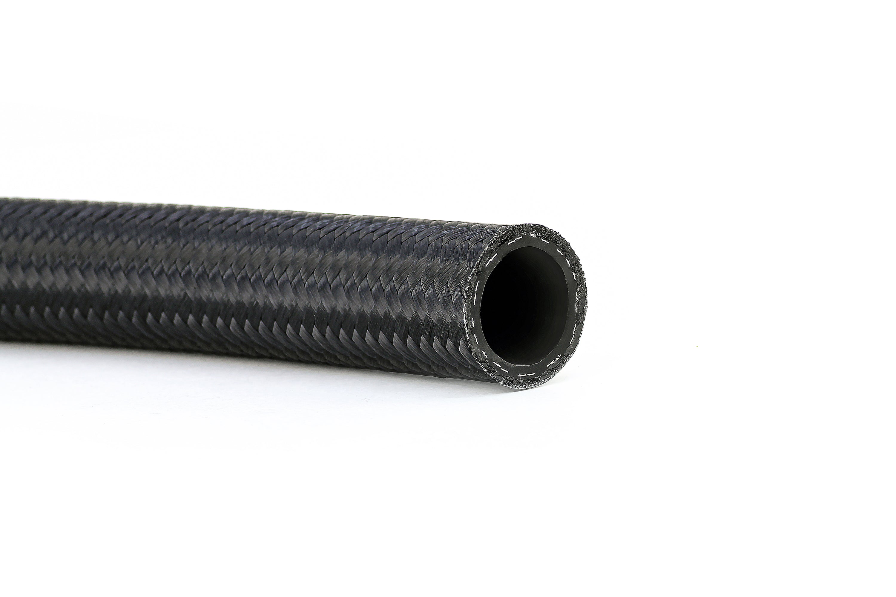 HPS Nylon Stainless Steel Braided Hose Fuel Line Rubber Oil Black AN  Fittings - HPS Performance