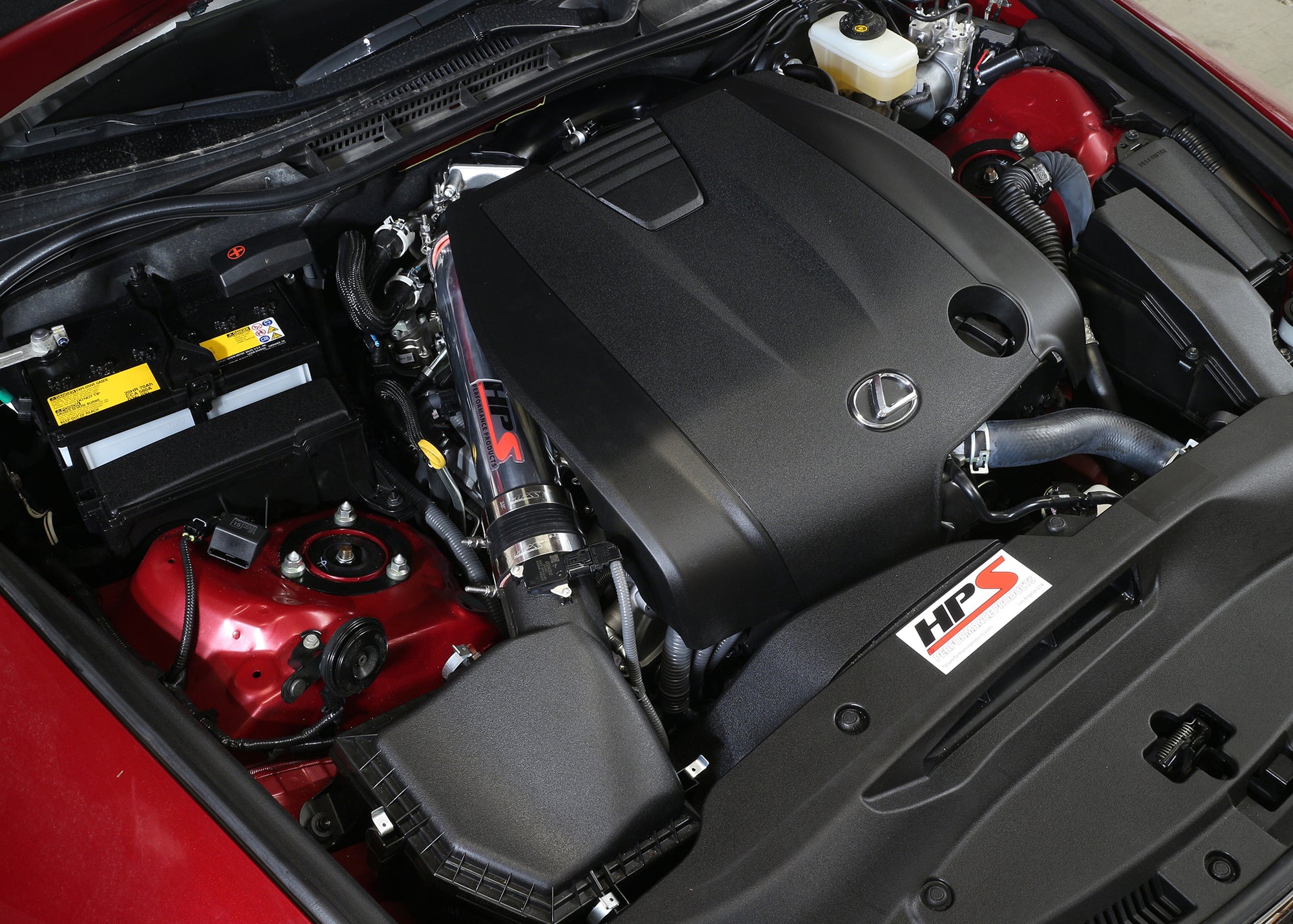 HPS Post MAF Cold Air Intake Tube Kit Installed 2014 2015 Lexus IS250 2.5L V6 F-Sport 27-559