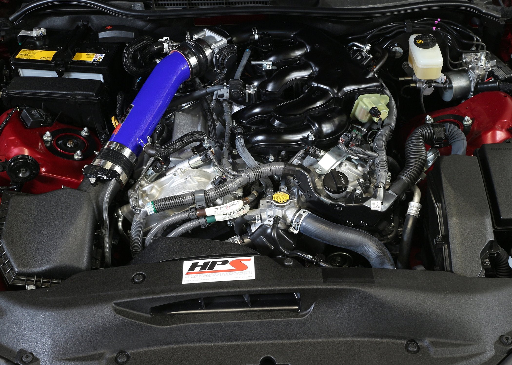HPS Performance Post MAF Air Intake Tube Kit Installed 2014-2016 Lexus IS250 2.5L V6 Non F-Sport 27-560BL