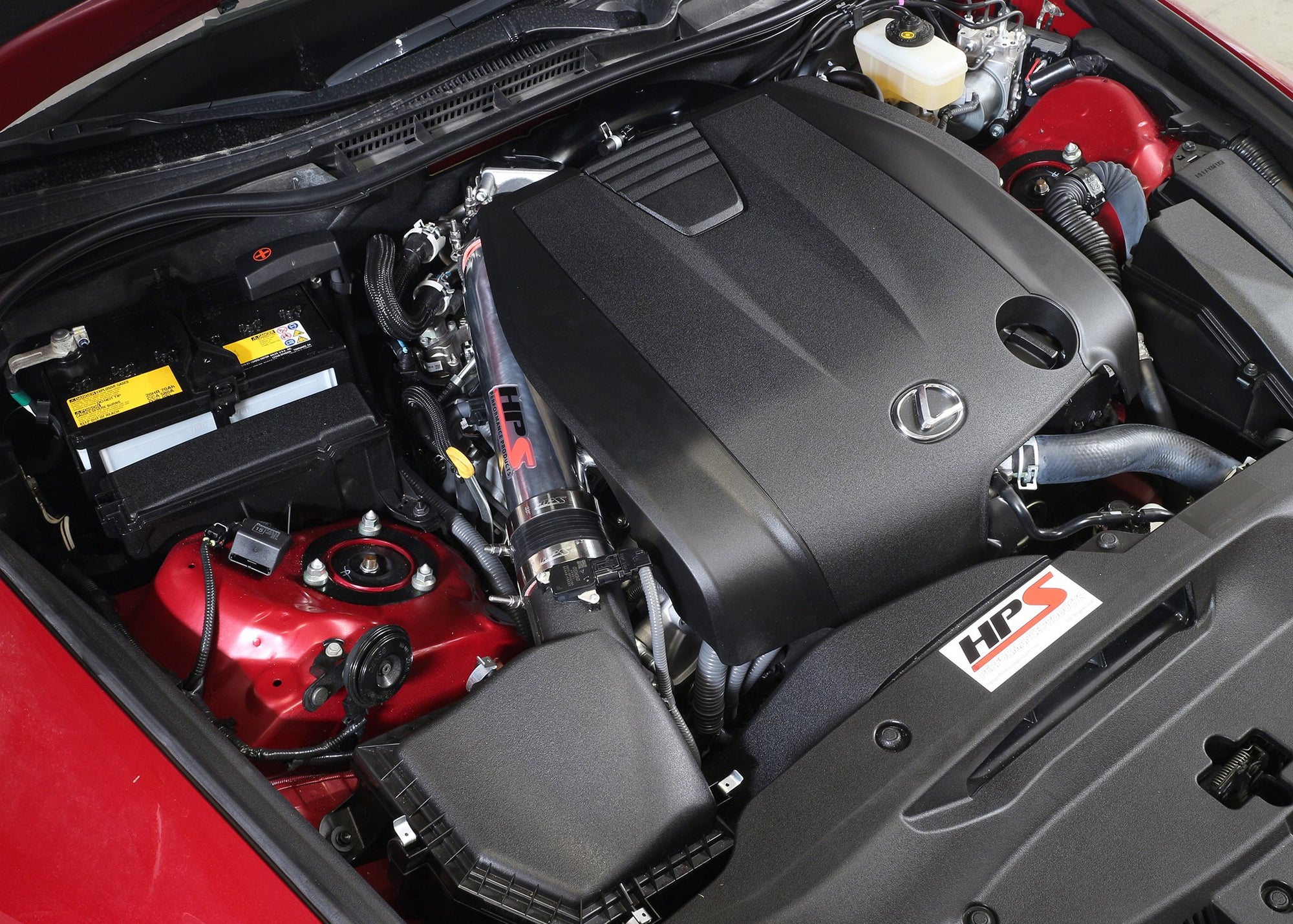 HPS Performance Post MAF Air Intake Tube Kit Installed 2014-2016 Lexus IS250 2.5L V6 Non F-Sport 27-560WB