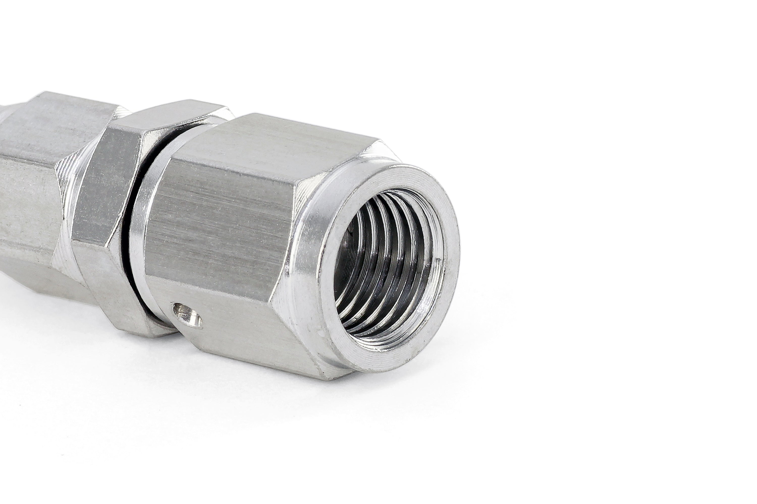 HPS Performance Compression Teflon Hose End to AN Female for PTFE Hose, Stainless Steel