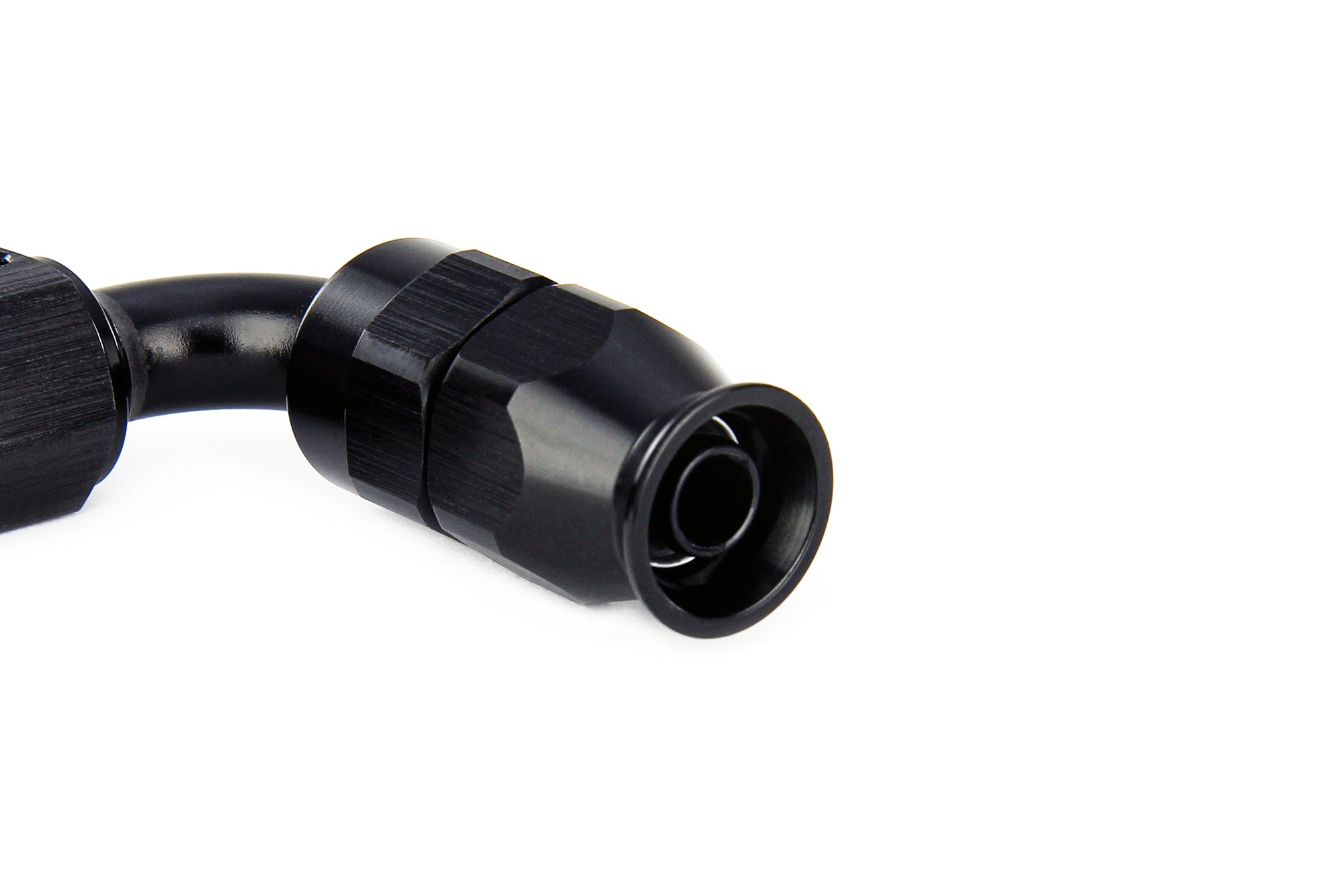 HPS Performance Compression Teflon Hose End to AN Female for Stainless Steel Reinforced PTFE Hose, Aluminum, Black