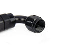 HPS Performance Compression Teflon Hose End to AN Female for Stainless Steel Reinforced PTFE Hose, Aluminum, Black