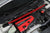 HPS Performance Red Front Strut Bar Installed 2023 Acura Integra 1.5L Turbo 42-111R