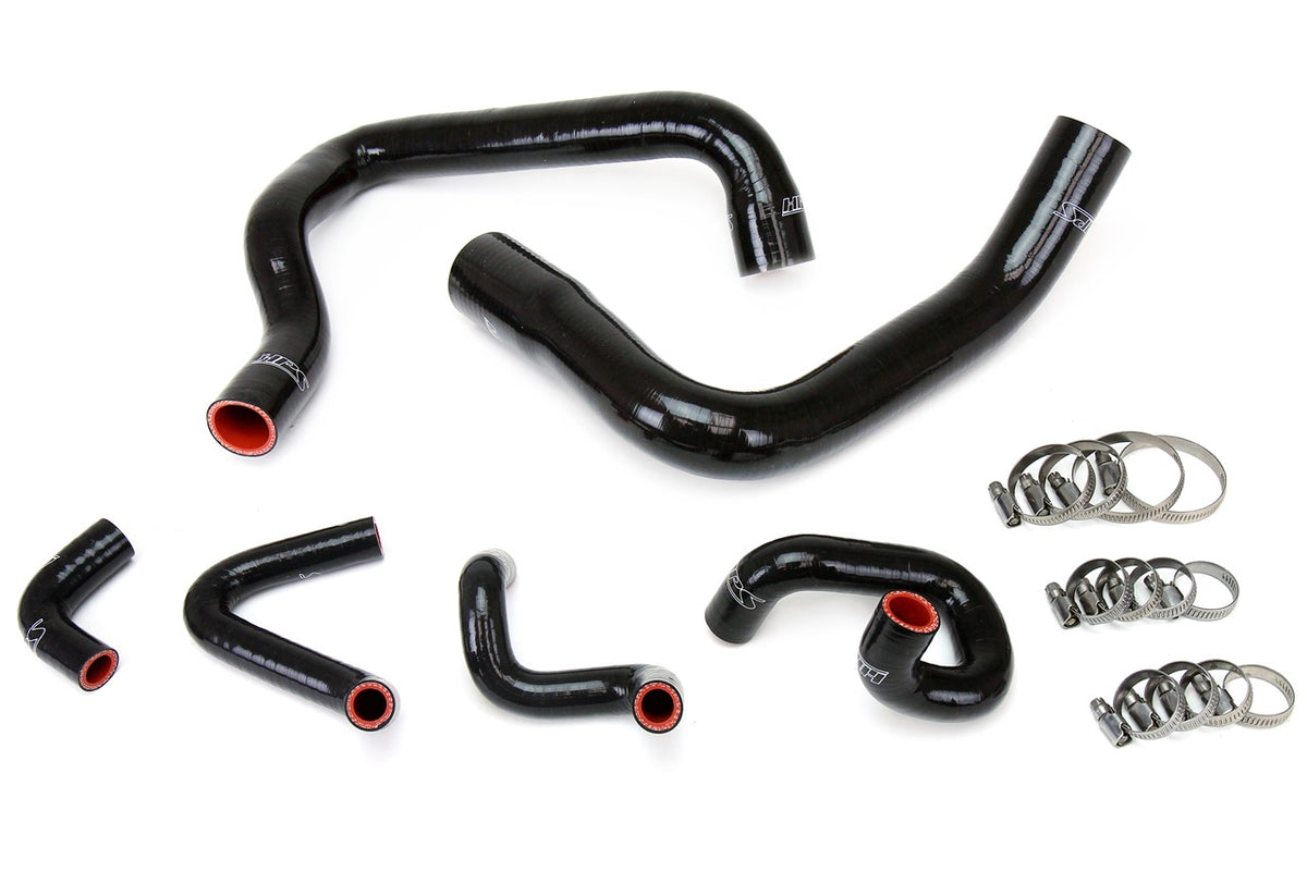 HPS Black Reinforced Silicone Radiator and Heater Hose Kit Coolant Ford 86-93 Mustang GT / Cobra 57-1010-BLK