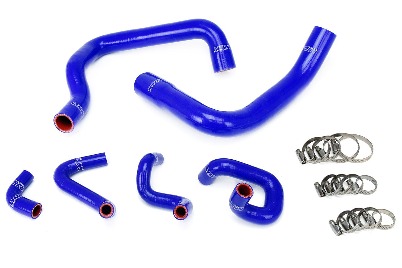HPS Blue Reinforced Silicone Radiator and Heater Hose Kit Coolant Ford 86-93 Mustang GT / Cobra 57-1010-BLUE