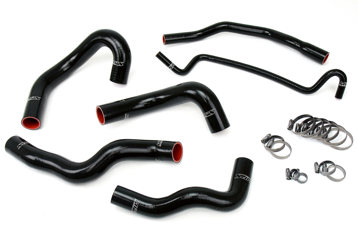 HPS Black Reinforced Silicone Radiator Hose Kit Coolant Ford 05-06 Mustang V8 57-1013-BLK