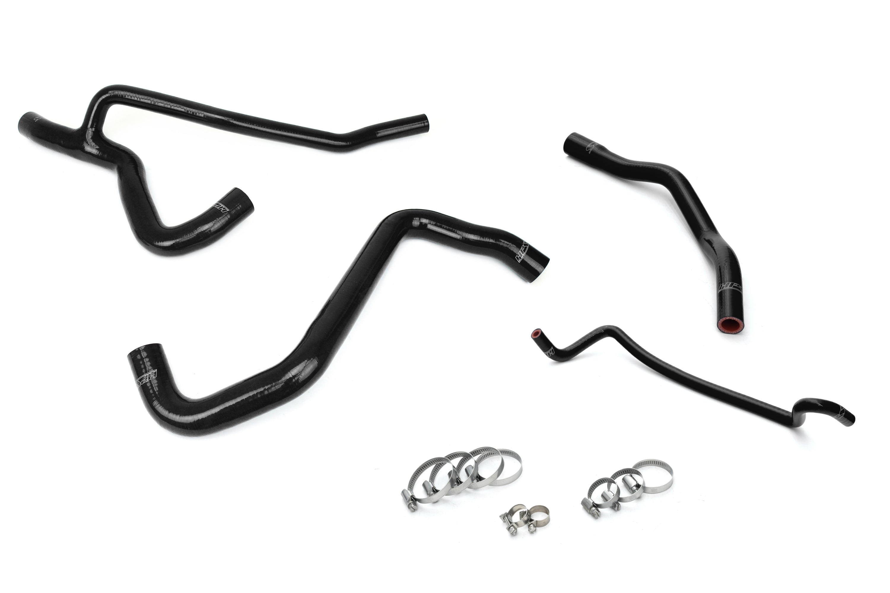 HPS Black Reinforced Silicone Radiator Hose Kit Coolant Ford 07-10 Mustang GT V8 57-1014-BLK