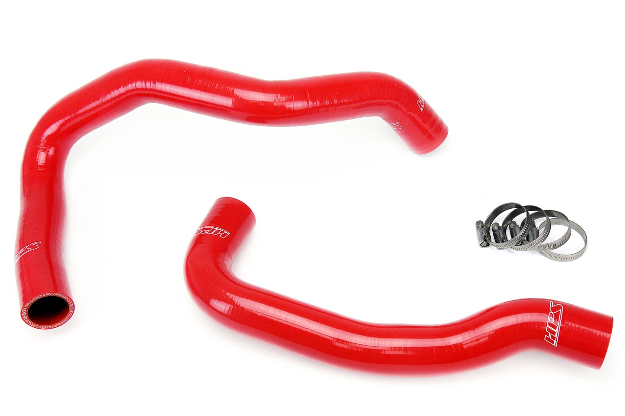 HPS Red Reinforced Silicone Radiator Hose Kit Coolant Nissan 89-98 240SX KA 57-1044-RED