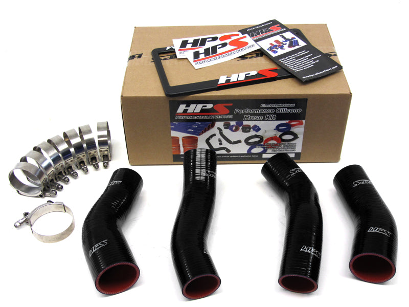 HPS Black Reinforced Silicone Intercooler Hose Kit Nissan 90-96 300ZX Twin Turbo 57-1047-BLK