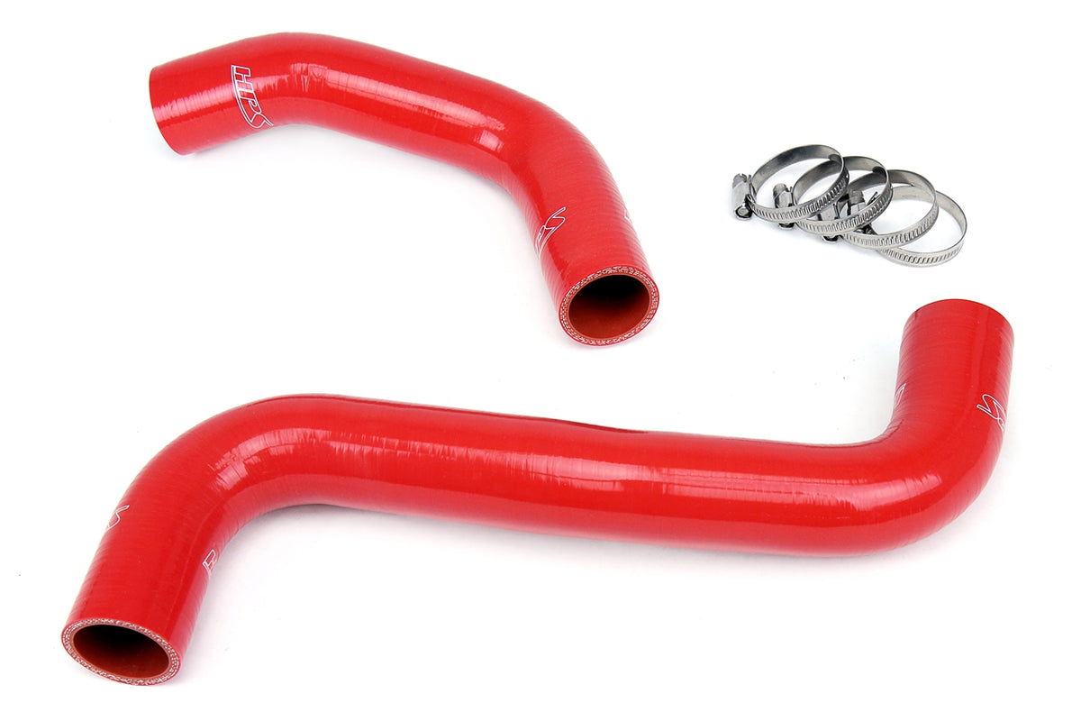 HPS Red Reinforced Silicone Radiator Hose Kit Coolant Subaru 08-17 WRX STI 57-1064-RED