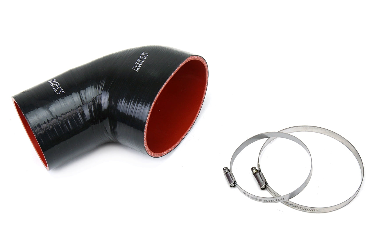 HPS Black Reinforced Silicone Post MAF Air Intake Hose Kit BMW 01-06 E46 M3 57-1078-BLK