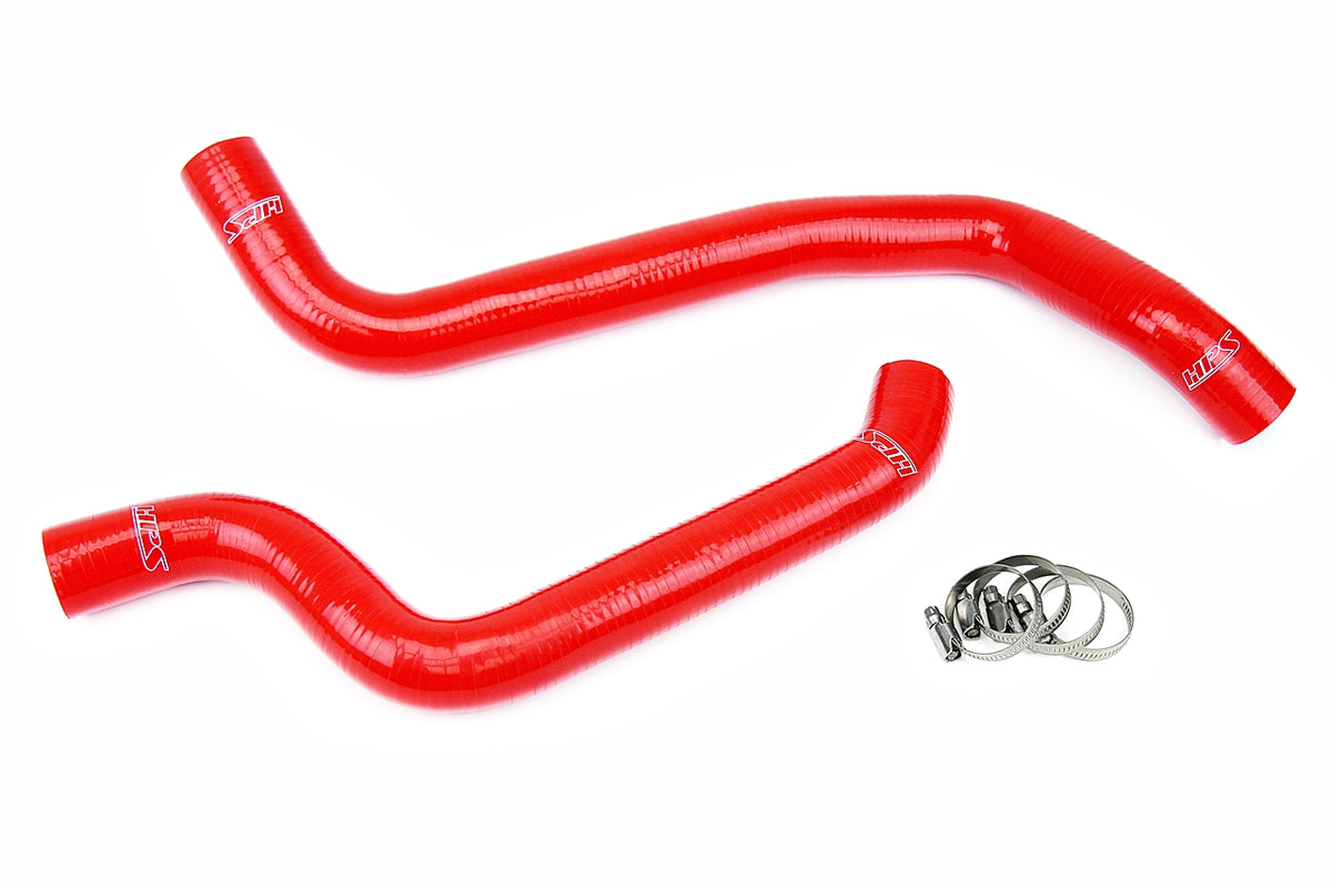 HPS Red Reinforced Silicone Radiator Hose Kit Coolant Mitsubishi 91-99 3000GT DOHC NA &amp; Turbo 57-1079-RED