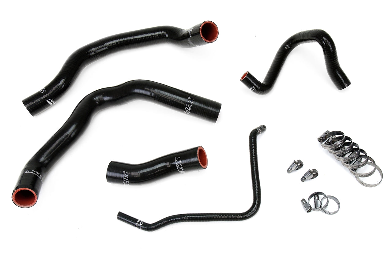 HPS Black Reinforced Silicone Radiator Hose Kit Coolant Mini 02-08 Cooper S Supercharged , 57-1211-BLK