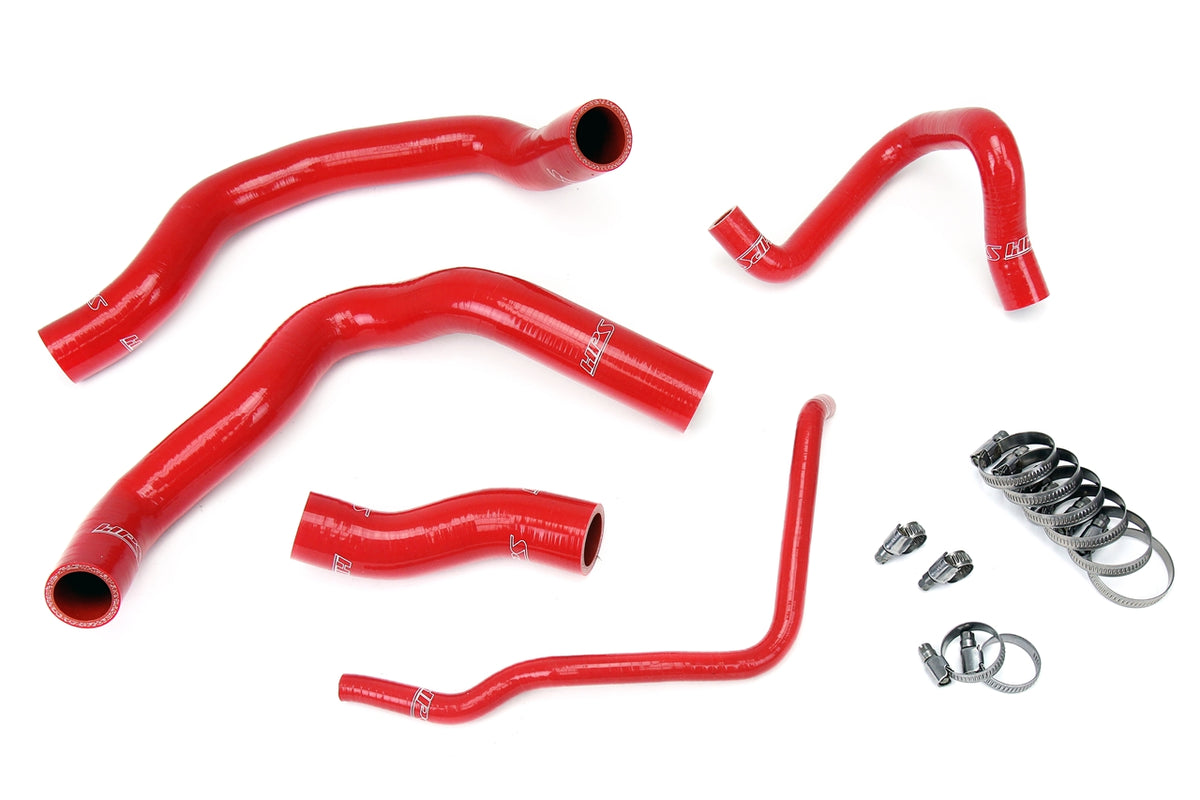 HPS Red Reinforced Silicone Radiator Hose Kit Coolant Mini 02-08 Cooper S Supercharged , 57-1211-RED