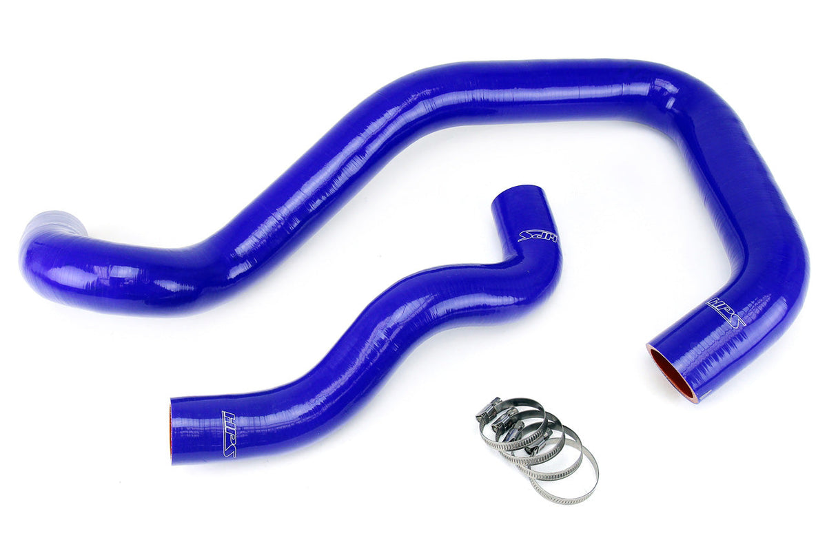 HPS Blue Silicone Lower Upper Radiator Coolant Hose 2003-2007 Ford F450 Superduty 6.0L Diesel Turbo Mono Beam Suspension 57-1214-BLUE