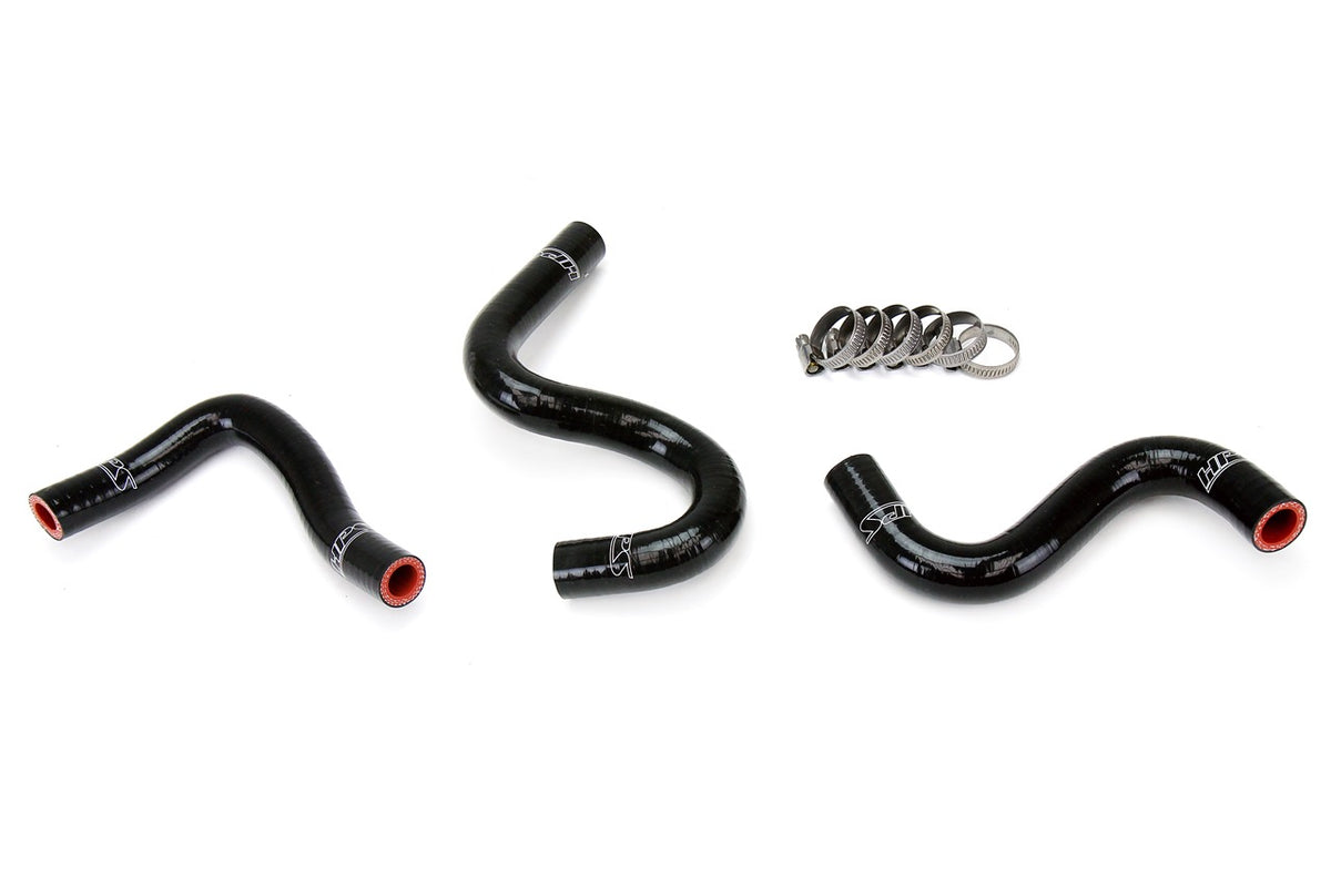 HPS Black Reinforced Silicone Heater Hose Kit Toyota 83-87 Corolla AE86 4A-GEU 57-1223-BLK