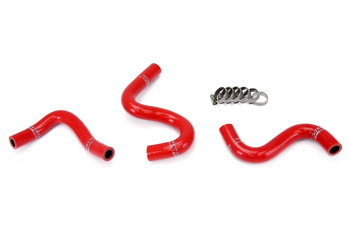 HPS Red Reinforced Silicone Heater Hose Kit Toyota 83-87 Corolla AE86 4A-GEU Left Hand Drive 57-1223-RED