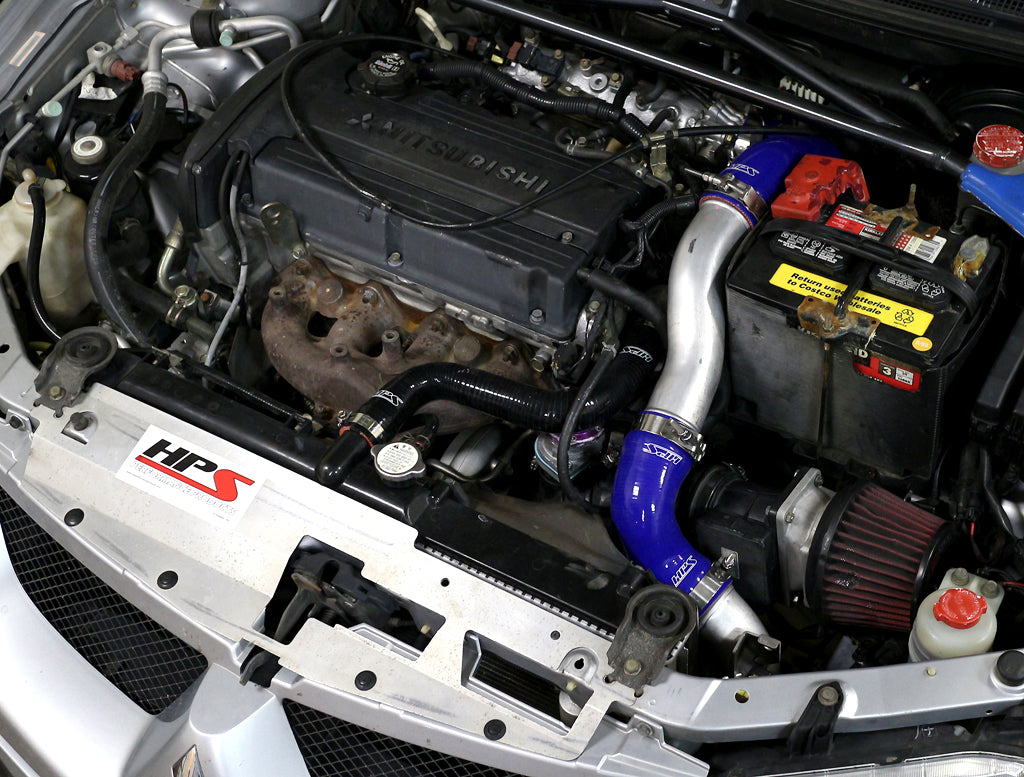 HPS Silicone Intercooler Hose Kit Installed 2003-2007 Mitsubishi Lancer Evolution Turbo EVO 8 9 MR 57-1227