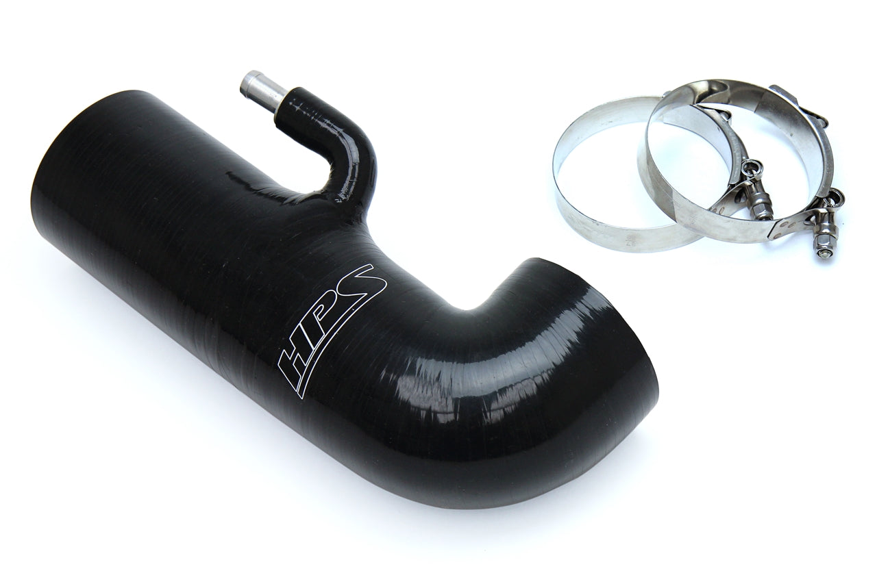HPS Black Reinforced Silicone Post MAF Air Intake Hose Kit - Delete Stock Sound Tube Subaru 13-16 BRZ 57-1231-BLK