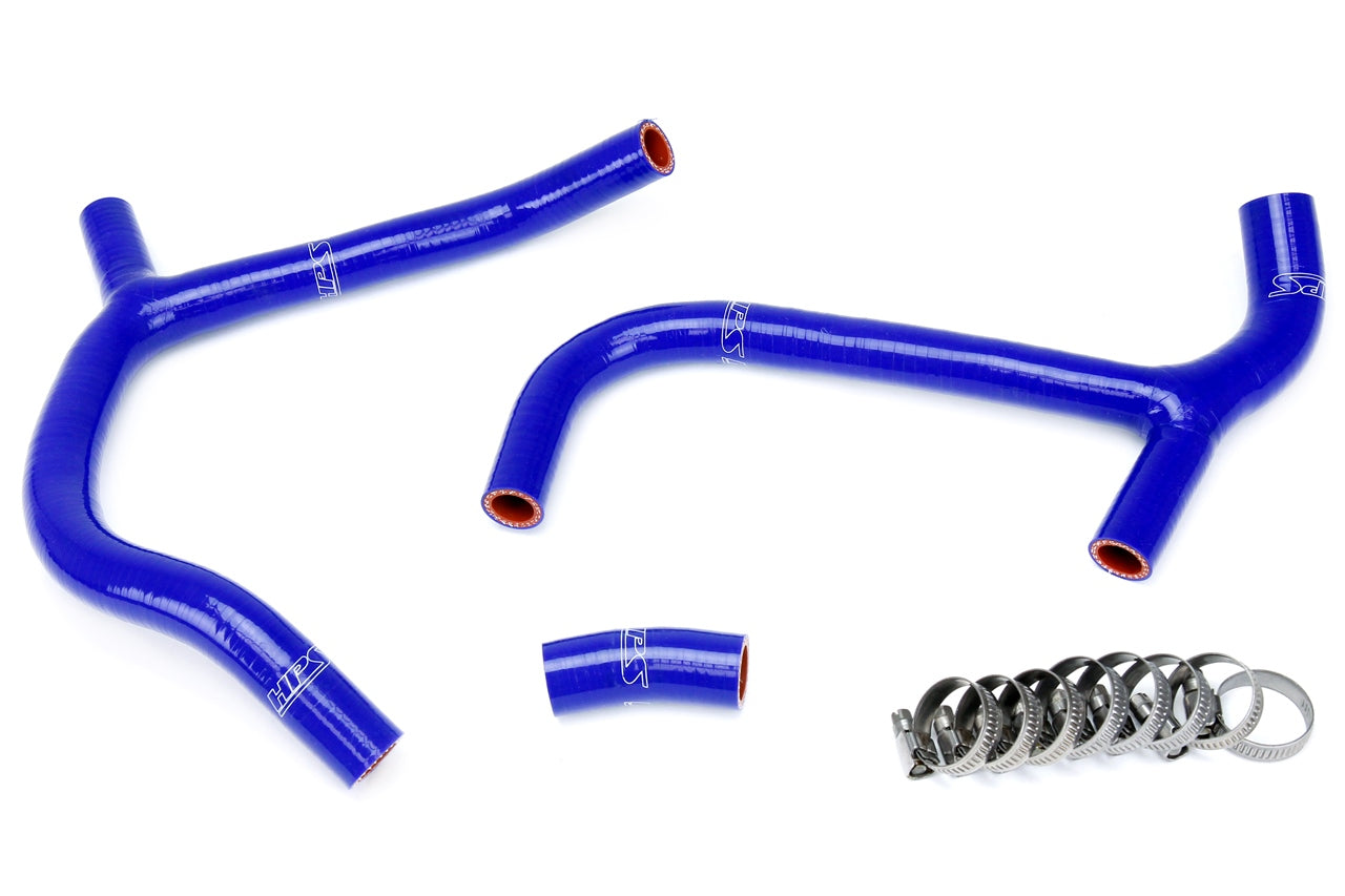 HPS Blue Reinforced Silicone Radiator Hose Kit Coolant Honda 09-12 CRF450R 57-1236-BLUE