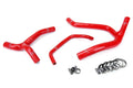HPS Red Reinforced Silicone Radiator Hose Kit Coolant Kawasaki 06-08 KX450F 57-1244-RED