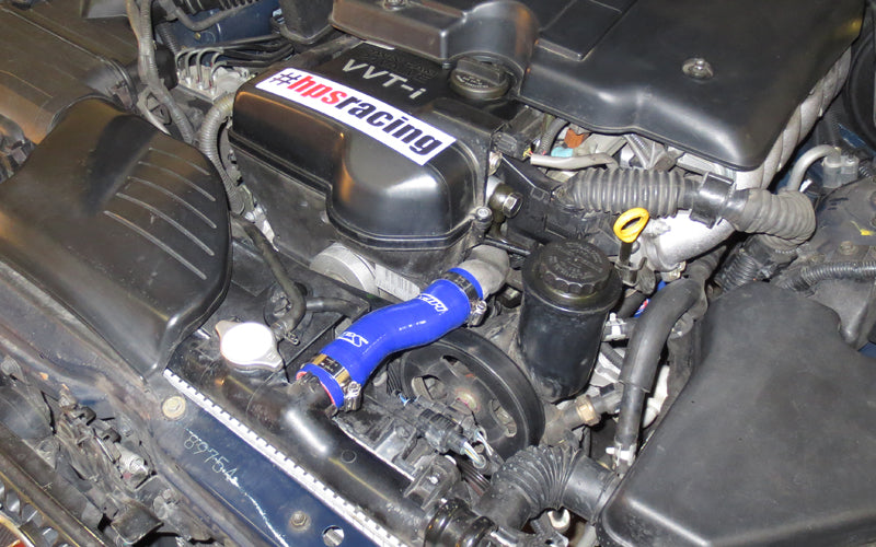 HPS Blue Reinforced Silicone Radiator Hose Kit Coolant Lexus 01-05 IS300 I6 3.0L 57-1266-BLUE Installed