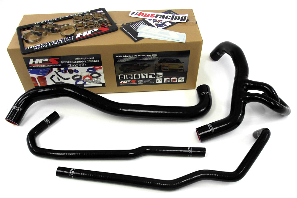 HPS Black Reinforced Silicone Radiator Hose Kit Coolant Ford 10-13 F150 SVT Raptor 6.2L V8 57-1273-BLK