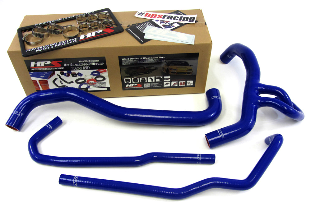 HPS Blue Reinforced Silicone Radiator Hose Kit Coolant Ford 10-13 F150 SVT Raptor 6.2L V8 57-1273-BLUE