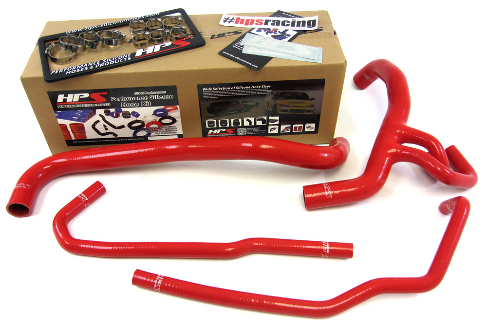 HPS Red Reinforced Silicone Radiator Hose Kit Coolant Ford 10-13 F150 SVT Raptor 6.2L V8 57-1273-RED