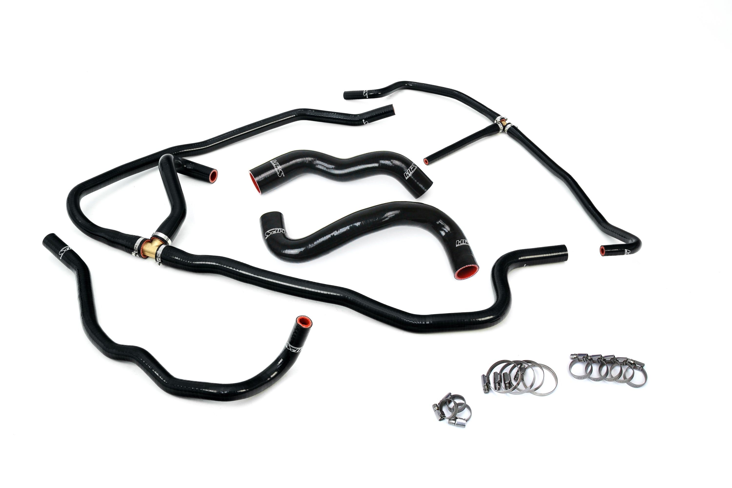 HPS Reinforced Black Silicone Radiator + Heater Hose Kit Coolant Chevy 09-13 Corvette Z06 LS7 7.0L V8 57-1276-BLK