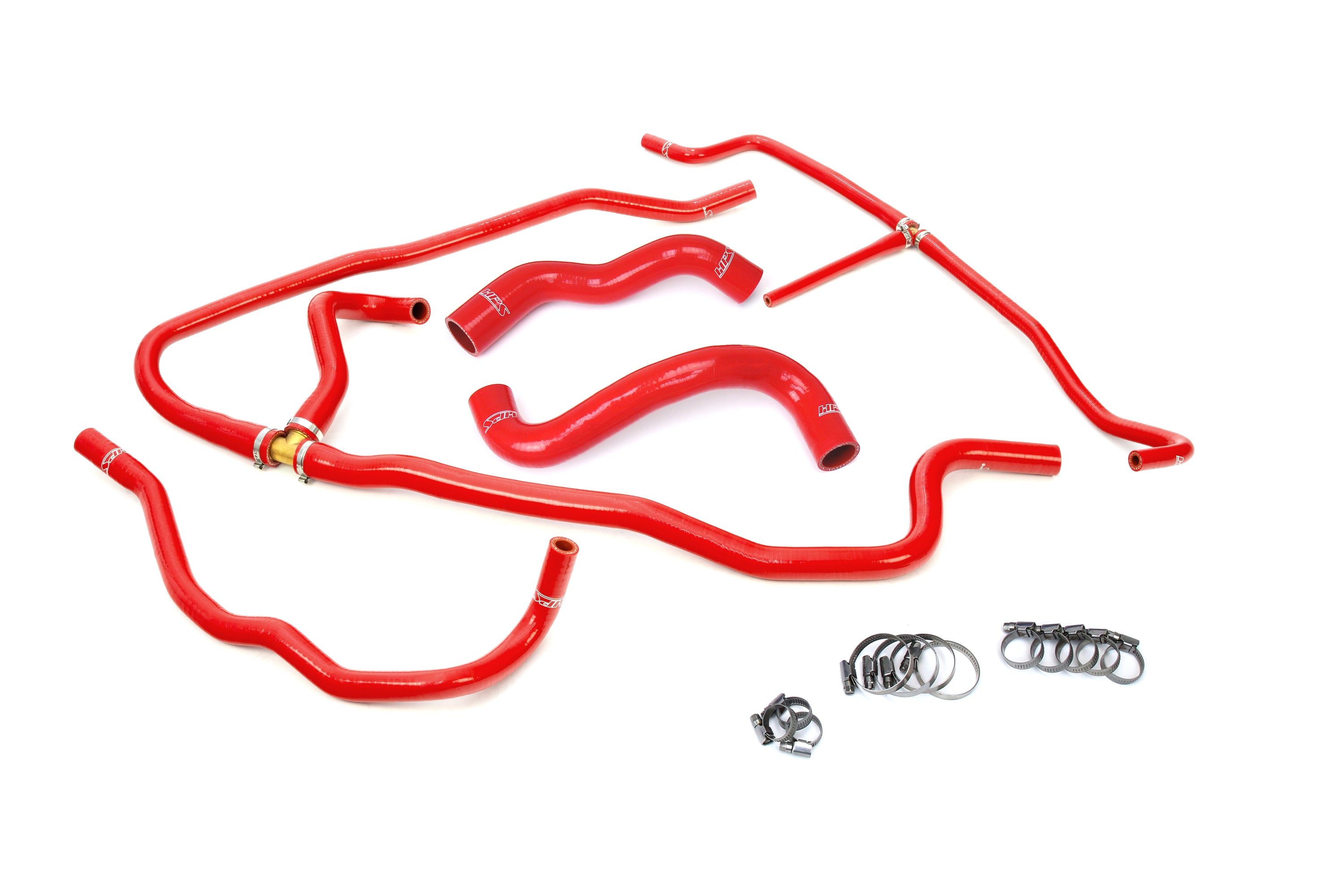 HPS Reinforced Red Silicone Radiator + Heater Hose Kit Coolant Chevy 09-13 Corvette Z06 LS7 7.0L V8 57-1276-RED