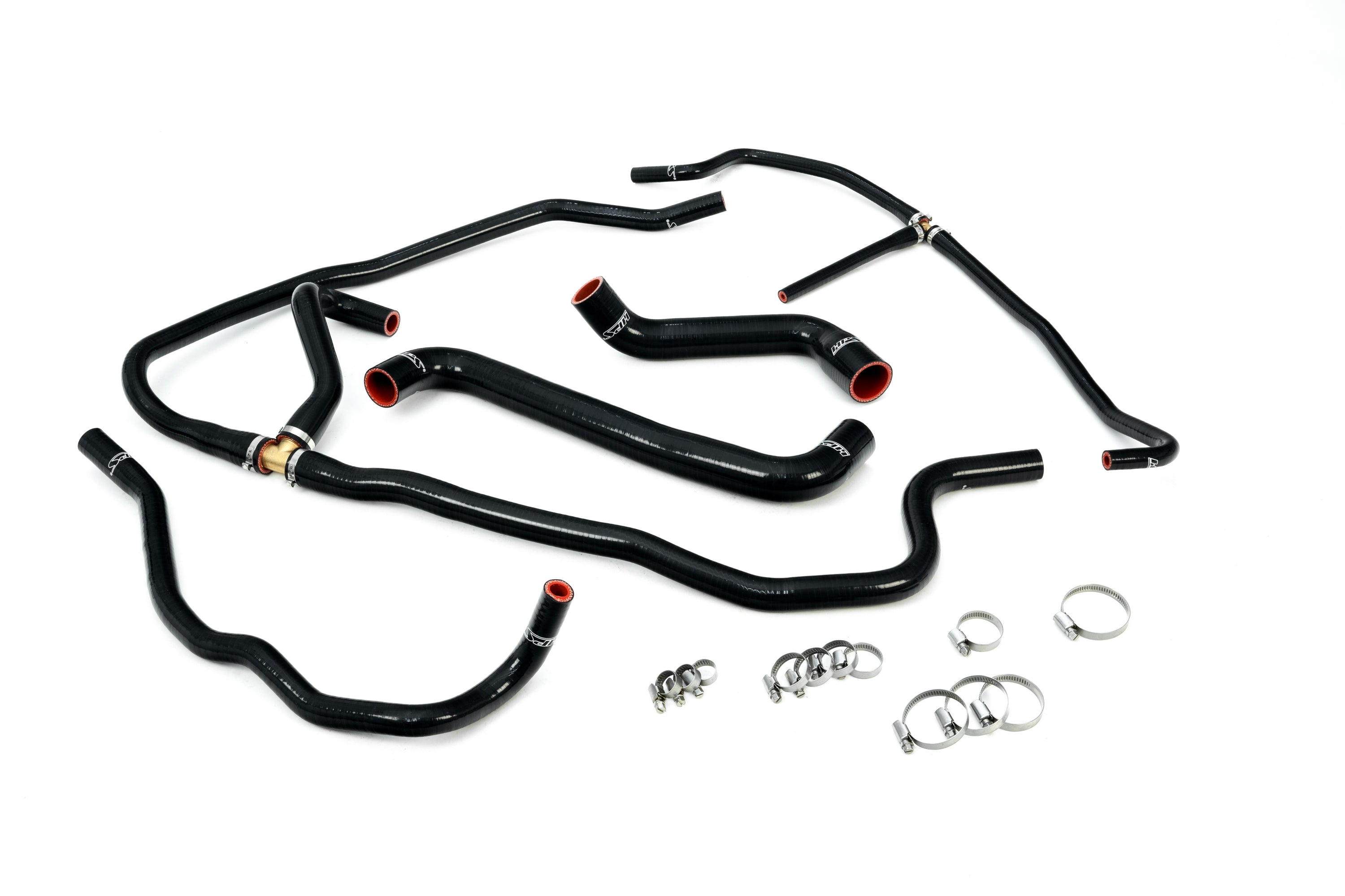 HPS Reinforced Black Silicone Radiator + Heater Hose Kit Coolant Chevy 05-07 Corvette 6.0L LS2 V8 57-1277-BLK