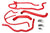 HPS Red Silicone Radiator + Heater Hose Kit 2005-2007 Chevy Corvette 6.0L LS2 V8 57-1277-RED