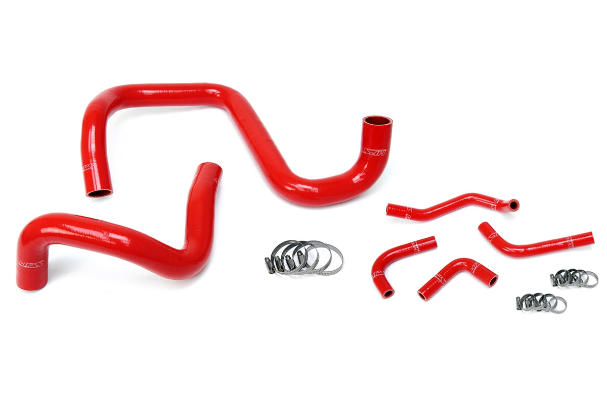 HPS Red Reinforced Silicone Radiator + Heater Hose Kit Coolant Jeep 12-17 Wrangler JK &amp; Unlimited 3.6L V6 57-1285-RED